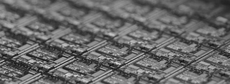 A close-up of a circuit board