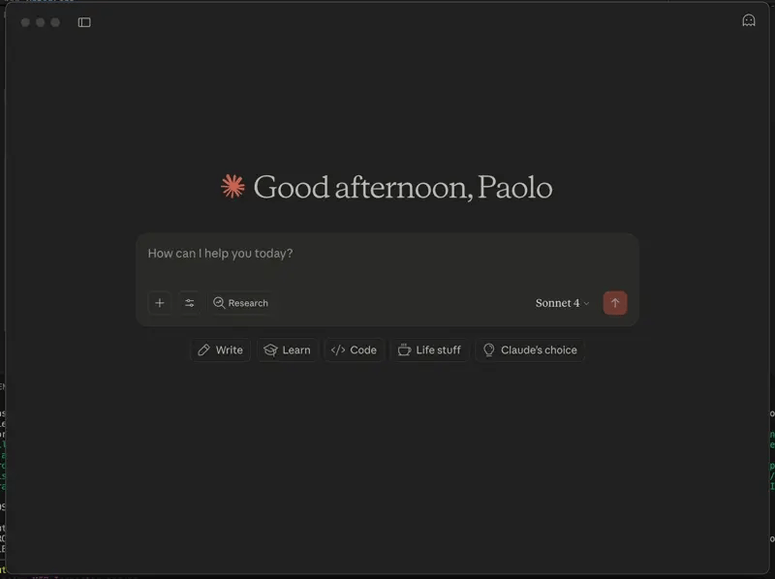 the gaussian elimination resource being loaded into Claude Desktop agentic chat